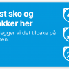 Skilt 4 - Rist sko og sokker her